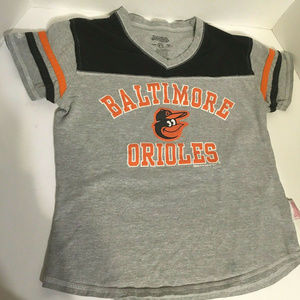 Stitches Baltimore Orioles O's Size Large Boys V Neck